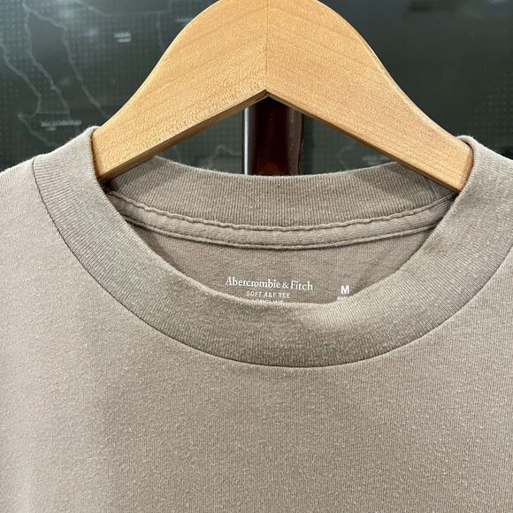 Abercrombie & Fitch - Soft Essentials Long Line T-shirt Raw Hem Medium - Taupe - Picture 3 of 6